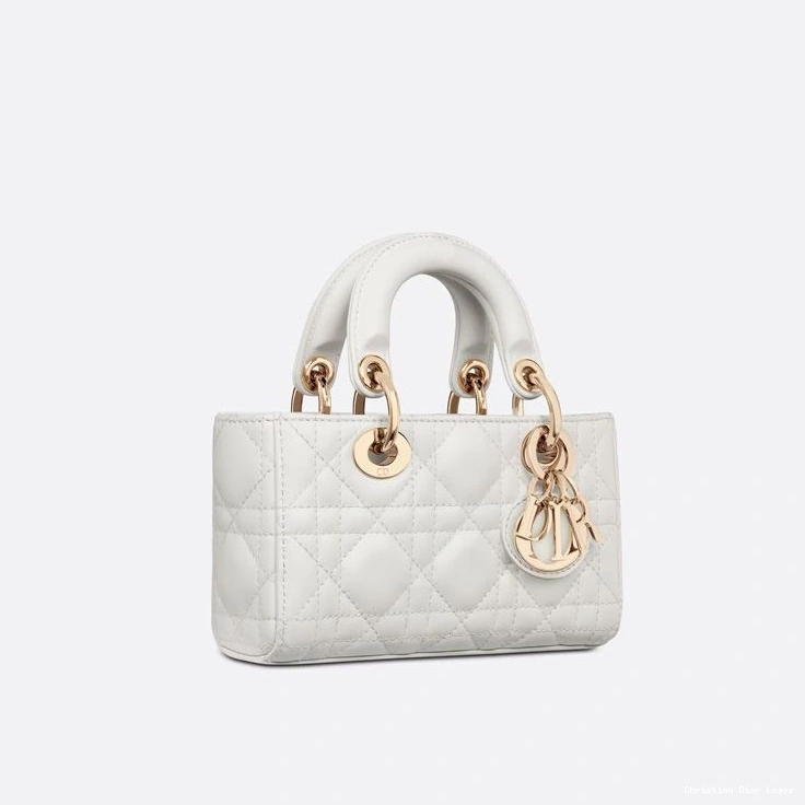 Cheap Bag Lambskin Micro D-Joy White Cannage Lady 0711 Luxury